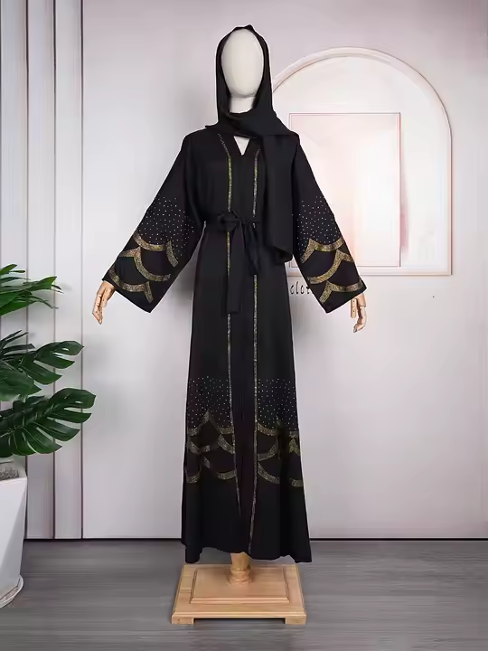 Black abaya and klush